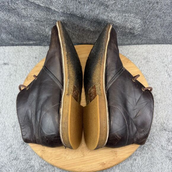 UGG Shoes Mens Size 10.5 Brown Leather Chukka Casual Sneakers Lace Up 3275